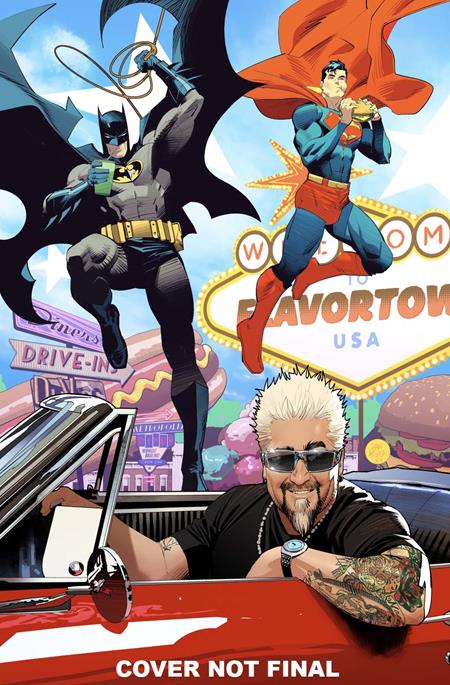 Batman Superman Worlds Finest #37 - (Cover D) Dan Mora Guy Fieri Cameo Card Stock Variant